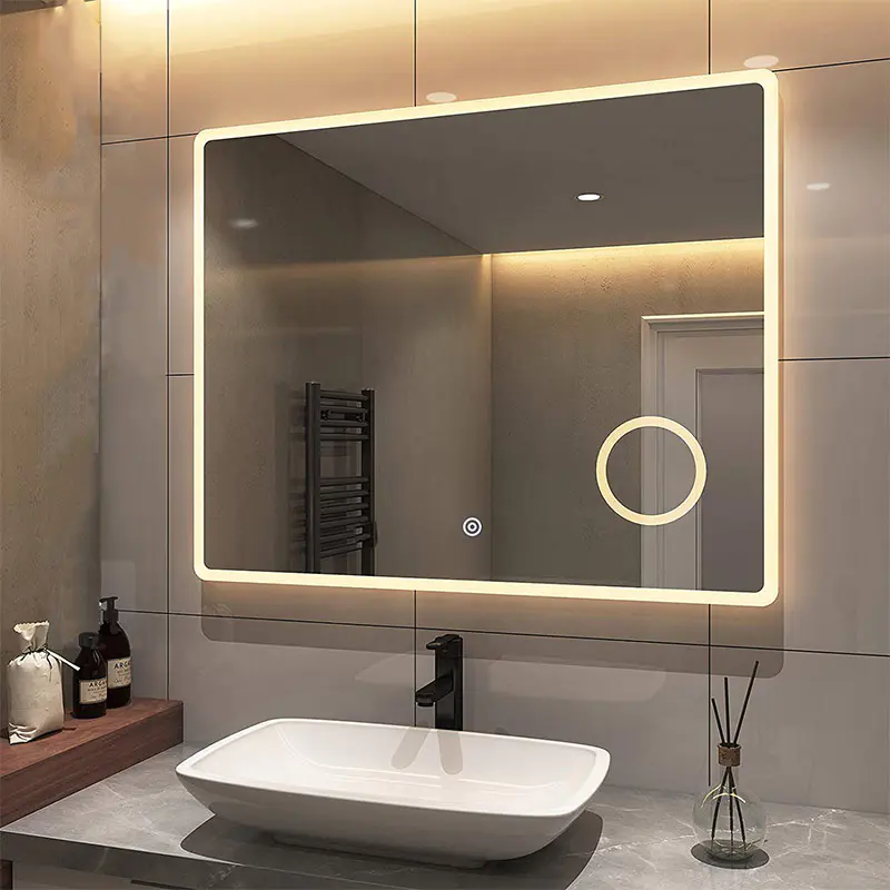 Large Square Mirror in a Bedroom